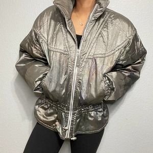 Vintage Obermeyer Winter Ski Jacket Silver Gray 12